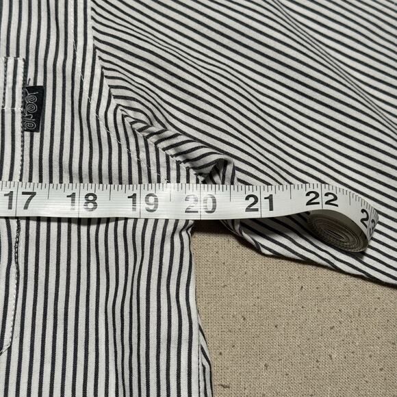 Stussy Shirt Mens Large Striped Button Up Pocket Made USA 90s Skater Streetwear - Picture 10 of 10